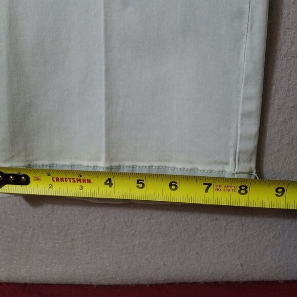 Tommy Bahama Chino Pants Mens 38x30 Seafoam Cotton Blend Solid Flat Front - Picture 4 of 14